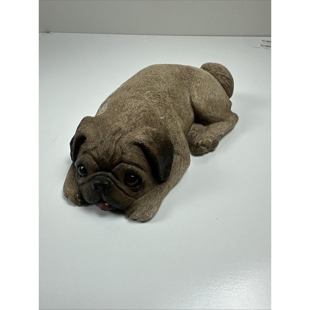 Vintage 1982 SANDICAST #150 Pug Dog Sculpture Sandra Brue Signed